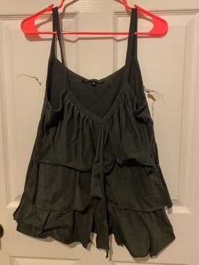 Absolute Angel Black Layered Ruffle Camisole